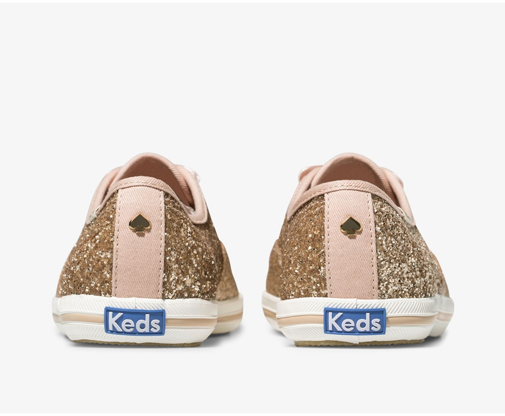 Tenis Keds Mujer Rosas Dorados - Kate Spade New York Champion Glitter - 2916-QLFHX